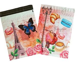 10x13 Paris  Themed Poly Mailers Set of 15